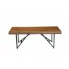 Alpine Furniture Live Edge Coffee Table in Light Walnut - Front - Alpine Furniture Live Edge Coffee Table in Light Walnut - Front