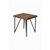 Alpine Furniture Live Edge End Table in Light Walnut - Angled