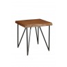 Alpine Furniture Live Edge End Table in Light Walnut - Front