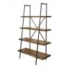  Alpine Furniture Live Edge Bookshelf in Light Walnut - Angled View -  Alpine Furniture Live Edge Bookshelf in Light Walnut - Angled View