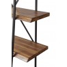  Alpine Furniture Live Edge Bookshelf in Light Walnut - Shelf Edge Close-up