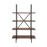  Alpine Furniture Live Edge Bookshelf in Light Walnut - Front