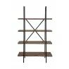  Alpine Furniture Live Edge Bookshelf in Light Walnut - Front -  Alpine Furniture Live Edge Bookshelf in Light Walnut - Front