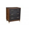 Alpine Furniture Legacy Queen Panel Bed, Black Cherry - Front Side Angle