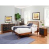 Alpine Furniture Legacy Queen Panel Bed, Black Cherry - Lifestyle