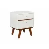 Alpine Furniture Dakota Two Drawer Nightstand - Angled View - Alpine Furniture Dakota Two Drawer Nightstand - Angled View
