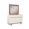Alpine Furniture Dakota Dresser - Angled with Mirror - Alpine Furniture Dakota Dresser - Angled with Mirror