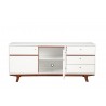 Alpine Furniture Dakota TV Console - Front and Opened