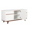 Alpine Furniture Dakota TV Console - Angled and Opened Drawer