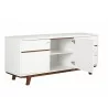 Alpine Furniture Dakota TV Console - Angled and Opened Drawer - Alpine Furniture Dakota TV Console - Angled and Opened Drawer