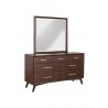 Alpine Furniture Gramercy Dresser - Angled with Mirror