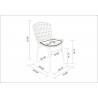 Manhattan Comfort Madeline Chair with Seat Cushion