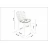Manhattan Comfort Madeline Chair with Seat Cushion - Manhattan Comfort Madeline Chair with Seat Cushion
