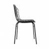 Manhattan Comfort Madeline Chair with Seat Cushion in Black Side - Manhattan Comfort Madeline Chair with Seat Cushion in Black Side