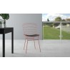 Manhattan Comfort Madeline Chair with Seat Cushion in Rose Pink Gold and Black