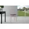 Manhattan Comfort Madeline Chair with Seat Cushion in Rose Pink Gold and Black - Manhattan Comfort Madeline Chair with Seat Cushion in Rose Pink Gold and Black
