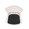 Manhattan Comfort Madeline Chair with Seat Cushion in Rose Pink Gold and Black Top - Manhattan Comfort Madeline Chair with Seat Cushion in Rose Pink Gold and Black Top