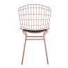 Manhattan Comfort Madeline Chair with Seat Cushion in Rose Pink Gold and Black Back