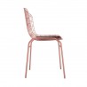 Manhattan Comfort Madeline Chair with Seat Cushion in Rose Pink Gold and Black Side
