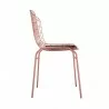 Manhattan Comfort Madeline Chair with Seat Cushion in Rose Pink Gold and Black Side - Manhattan Comfort Madeline Chair with Seat Cushion in Rose Pink Gold and Black Side