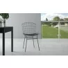 Manhattan Comfort Madeline Chair with Seat Cushion in Charcoal Grey and Black - Manhattan Comfort Madeline Chair with Seat Cushion in Charcoal Grey and Black