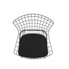 Manhattan Comfort Madeline Chair with Seat Cushion in Charcoal Grey and Black Top