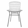 Manhattan Comfort Madeline Chair with Seat Cushion in Charcoal Grey and Black Back - Manhattan Comfort Madeline Chair with Seat Cushion in Charcoal Grey and Black Back
