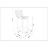 Manhattan Comfort Madeline 41.73" Barstool