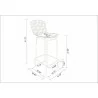 Manhattan Comfort Madeline 41.73" Barstool - Manhattan Comfort Madeline 41.73" Barstool