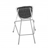 Manhattan Comfort Madeline 41.73" Barstool in Silver and Black bottom