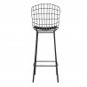 Manhattan Comfort Madeline 41.73" Barstool with Seat Cushion in Black Back
