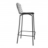 Manhattan Comfort Madeline 41.73" Barstool with Seat Cushion in Black Side