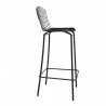 Manhattan Comfort Madeline 41.73" Barstool with Seat Cushion in Black Side - Manhattan Comfort Madeline 41.73" Barstool with Seat Cushion in Black Side