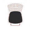 Manhattan Comfort Madeline 41.73" Barstool with Seat Cushion in Rose Pink Gold and Black Top