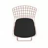 Manhattan Comfort Madeline 41.73" Barstool with Seat Cushion in Rose Pink Gold and Black Top - Manhattan Comfort Madeline 41.73" Barstool with Seat Cushion in Rose Pink Gold and Black Top