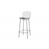 Manhattan Comfort Madeline 41.73" Barstool with Seat Cushion in Charcoal Grey and Black