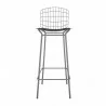 Manhattan Comfort Madeline 41.73" Barstool with Seat Cushion in Charcoal Grey and Black Front - Manhattan Comfort Madeline 41.73" Barstool with Seat Cushion in Charcoal Grey and Black Front