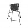 Manhattan Comfort Madeline 41.73" Barstool with Seat Cushion in Charcoal Grey and Black Bottom