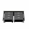 Manhattan Comfort 3-Piece Fortress Mobile Space-Saving Steel Garage Cabinet and Worktable 6.0 in Charcoal Grey Bottom - Manhattan Comfort 3-Piece Fortress Mobile Space-Saving Steel Garage Cabinet and Worktable 6.0 in Charcoal Grey Bottom