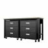 Manhattan Comfort 3-Piece Fortress Mobile Space-Saving Steel Garage Cabinet and Worktable 6.0 in Charcoal Grey Side - Manhattan Comfort 3-Piece Fortress Mobile Space-Saving Steel Garage Cabinet and Worktable 6.0 in Charcoal Grey Side