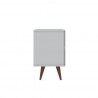 Manhattan Comfort Hampton 33.07 Accent Cabinet with 2 Shelves Solid Wood Legs in White Side