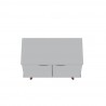Manhattan Comfort Hampton 33.07 Accent Cabinet with 2 Shelves Solid Wood Legs in White Top