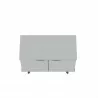 Manhattan Comfort Hampton 33.07 Accent Cabinet with 2 Shelves Solid Wood Legs in White Top - Manhattan Comfort Hampton 33.07 Accent Cabinet with 2 Shelves Solid Wood Legs in White Top