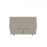 Manhattan Comfort Hampton 33.07 Accent Cabinet with 2 Shelves Solid Wood Legs in Off White Top