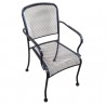 H&D Seating MC19A Metal Stacking Patio Dining Arm Chair - Set of 4