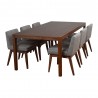 Midtown Concept Ruby 7 Piece Coral Rectangular Dining Set