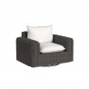 Sunset West Cabo Oversized Swivel Club Chair in Soothe Pearl w/ Flange Welt Side