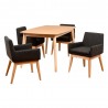 Midtown Concept Ruby 5 Piece Liqurice Rectangular Dining Set