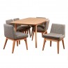 Midtown Concept Ruby 7 Piece Cream Rectangular Dining Set - White BG