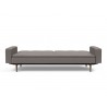 Innovation Living Dublexo Sofa With Arms in Mixed Dance Grey - Front and Folded